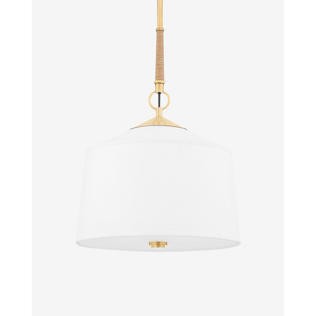 White Semi Flush Ceiling Light – Modern LED plain Semi-Flush Mount with Silk Fabric Shade