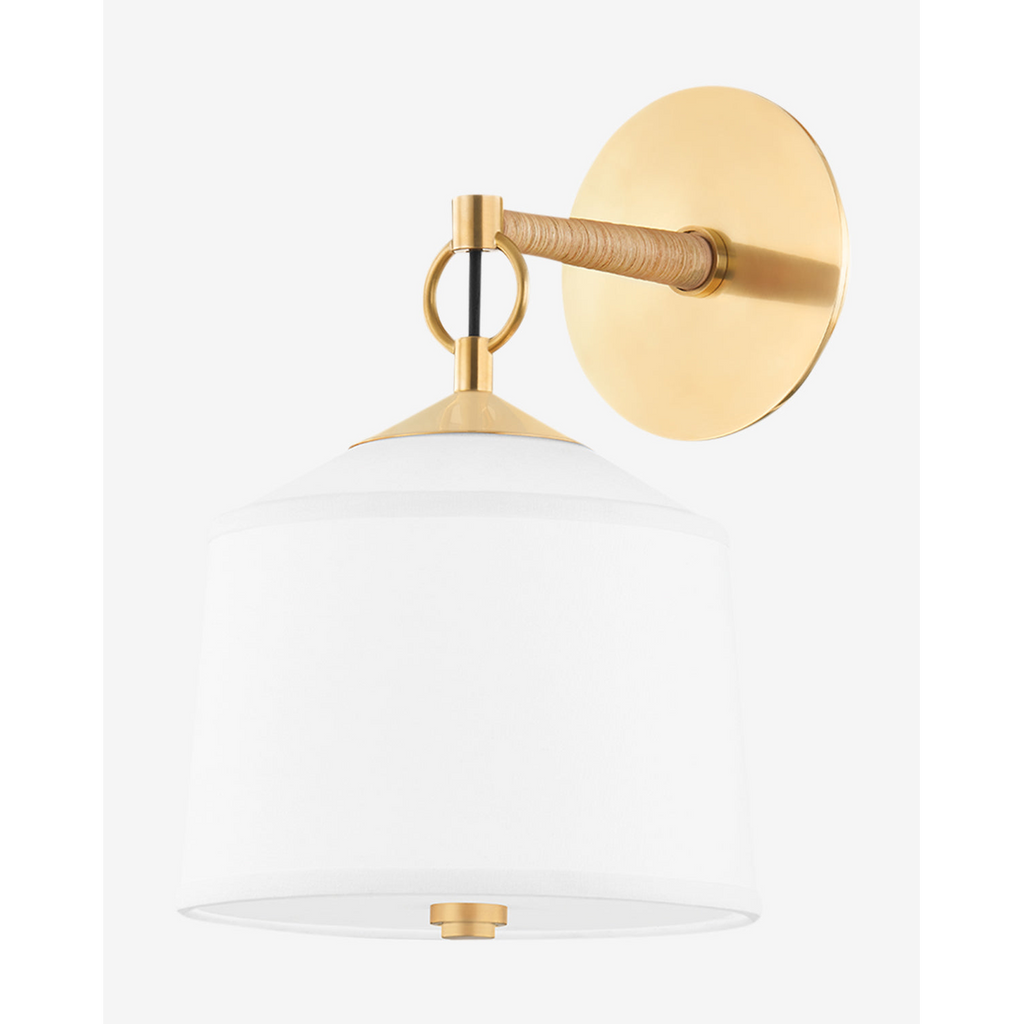 White Semi Flush Ceiling Light – Modern LED plain Semi-Flush Mount with Silk Fabric Shade