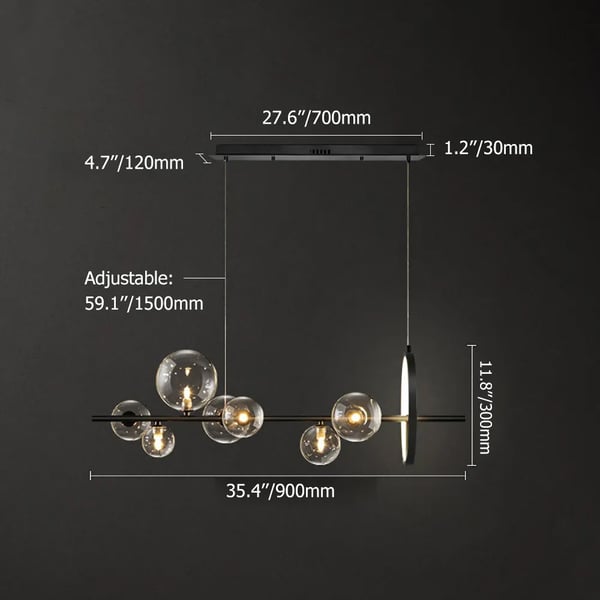 Glass Ball Modern Kitchen Island Lighting – Kitchen Light Fixtures - View 24