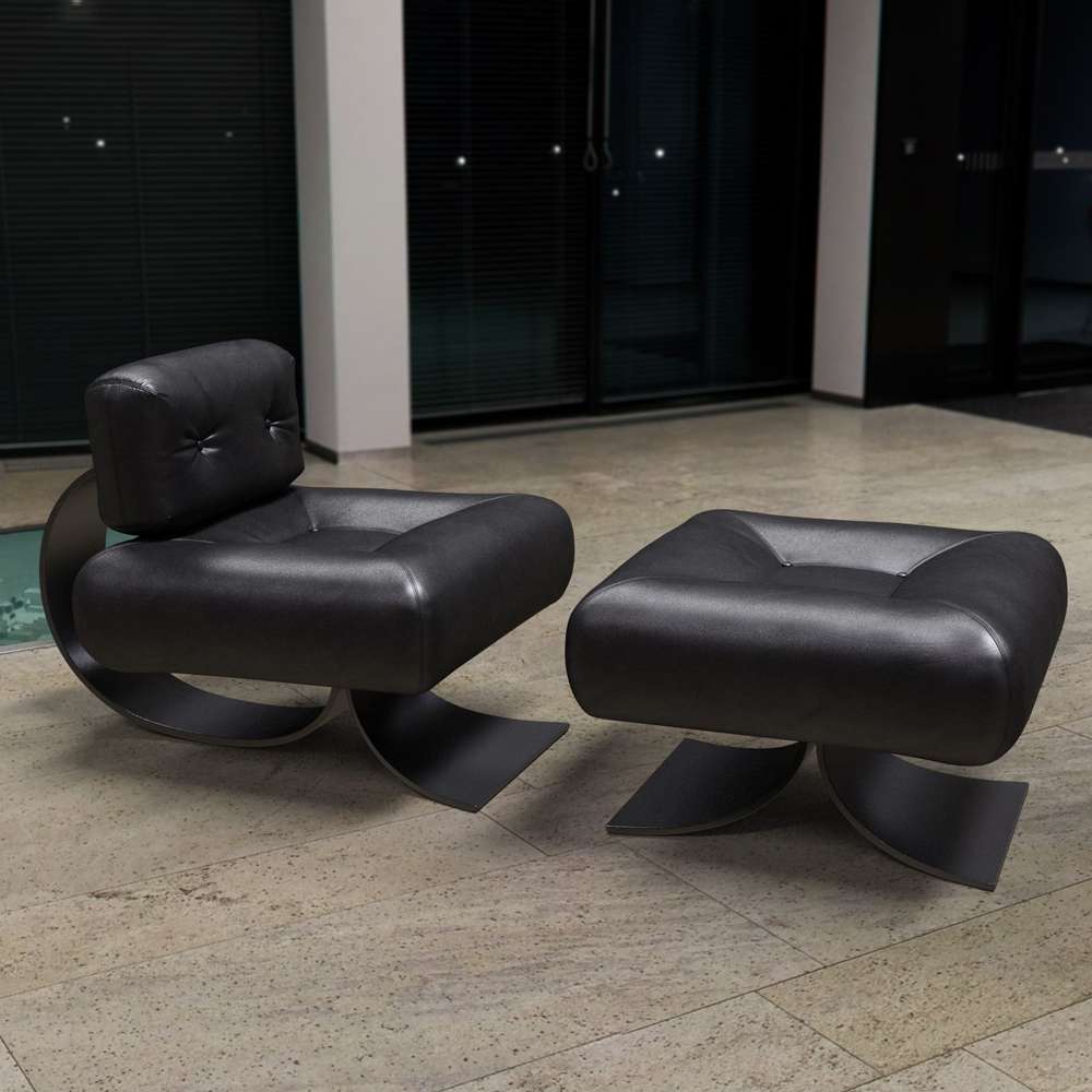 black ottoman