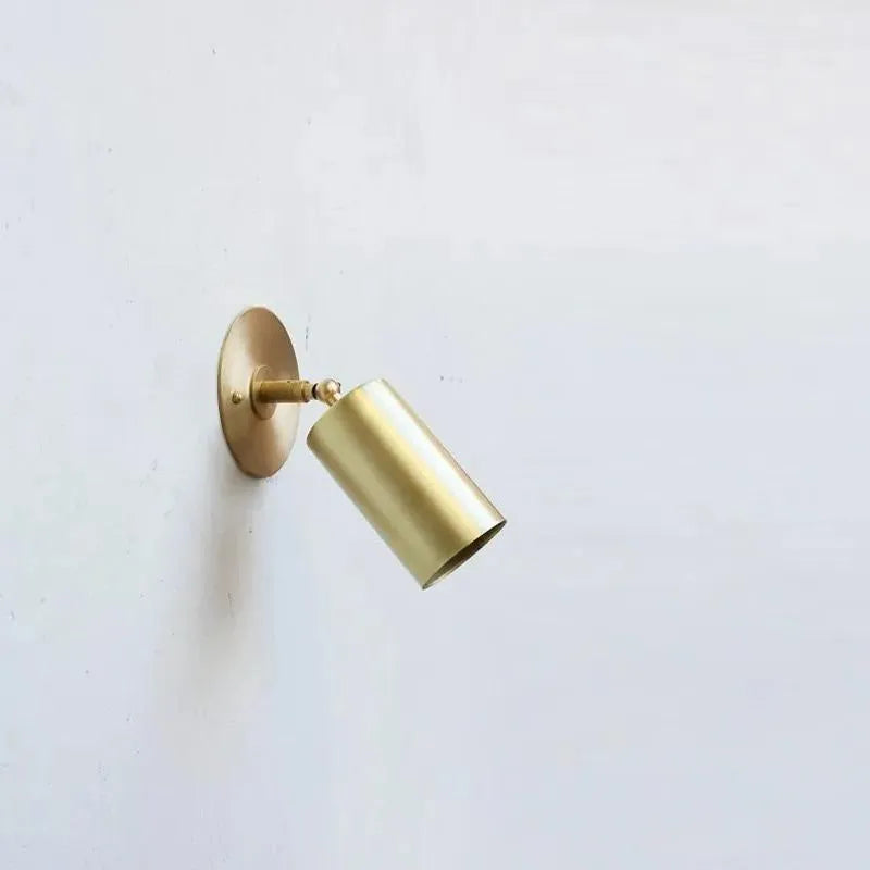 Brass Cylinder Sconce Lights – Bedroom Wall Sconces - View 3