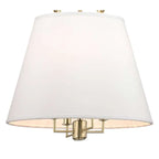 Aged Brass Linen Shade Pendant