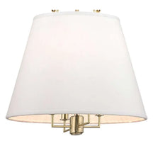 Aged Brass Linen Shade Pendant