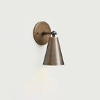 Aged Brass Wall Sconce – Mid Century Modern Light Fixture
