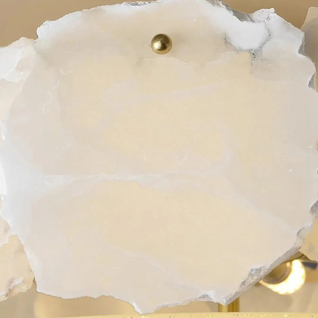 Alabaster Artze Ceiling Fixture | Warm Brass Interior Lighting - View 6