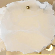 Alabaster Artze Ceiling Fixture | Warm Brass Interior Lighting - View 6