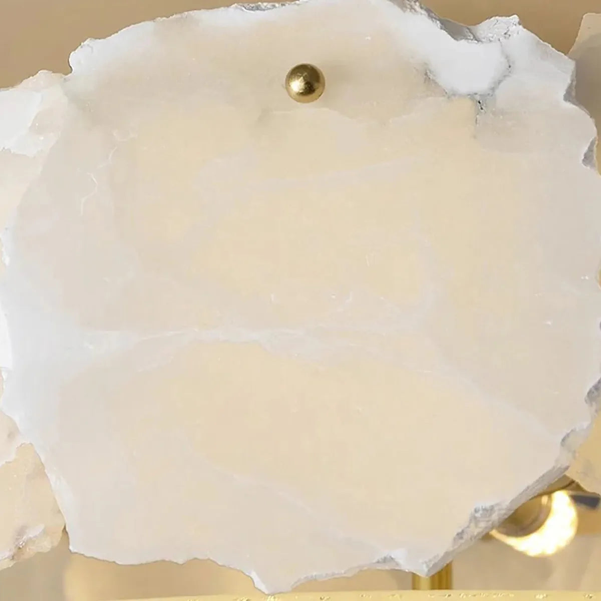 Alabaster Artze Ceiling Fixture | Warm Brass Interior Lighting - View 6