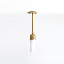 Modern Alabaster Brass Chandelier – view 4