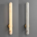 Alabaster Column Wall Light – Vertical Ambient Lamp with Minimalist Design