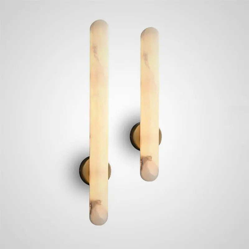 Alabaster Column Wall Light – Vertical Ambient Lamp with Minimalist Design - View 2