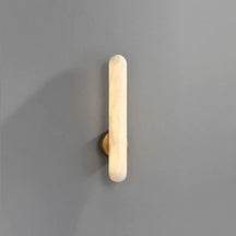 Alabaster Column Wall Light – Vertical Ambient Lamp with Minimalist Design - View 7