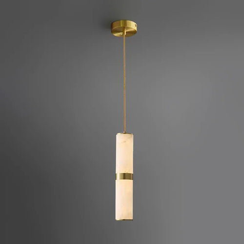 alabaster cylinder pendant light