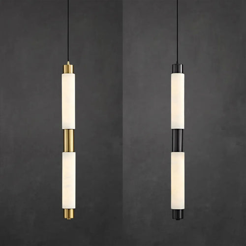 Alabaster Cylindrical Single Pendant | Modern Pendant Lighting
