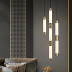 Alabaster Cylindrical Single Pendant | Modern Pendant Lighting - View 5