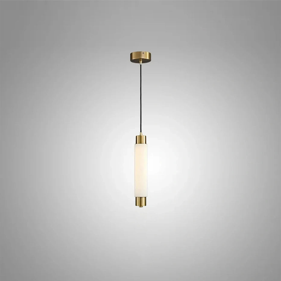 Alabaster Cylindrical Single Pendant | Modern Pendant Lighting