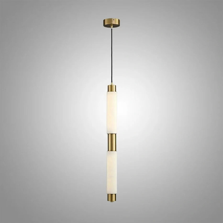 Alabaster Cylindrical Single Pendant | Modern Pendant Lighting