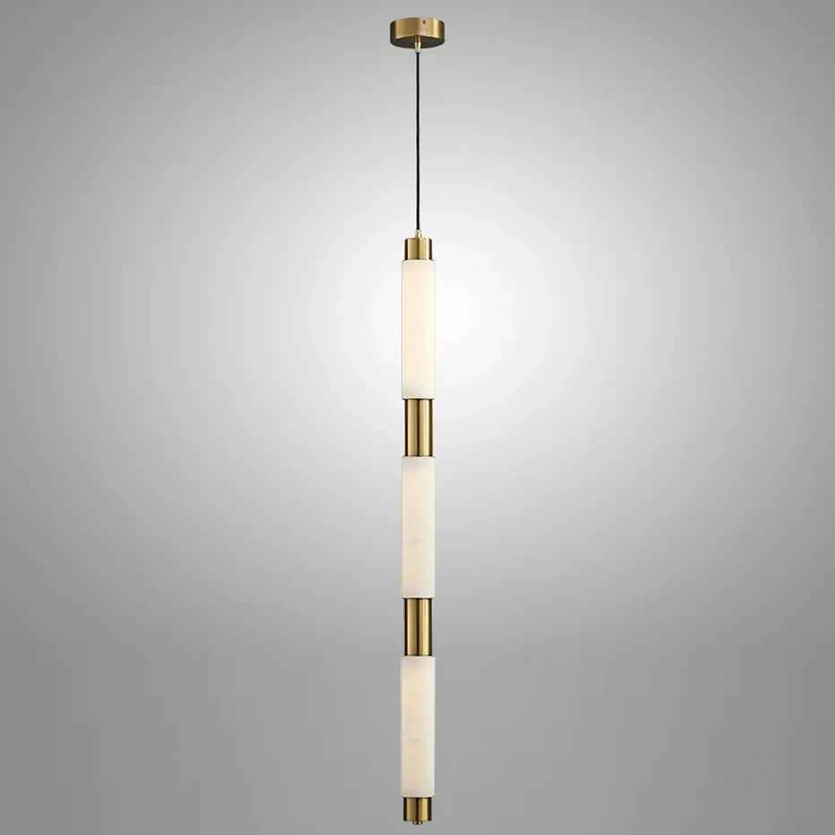 Alabaster Cylindrical Single Pendant | Modern Pendant Lighting