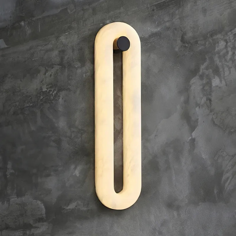 Alabaster Elliptical Wall Lamp – Gradual Fade Glow with Modern Design - View 2