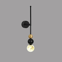 Alabaster Globe Sconce | Copper & Black Wall & Ceiling Modern Ball Light