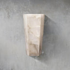 alabaster hexagonal sconce