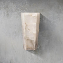 alabaster hexagonal sconce