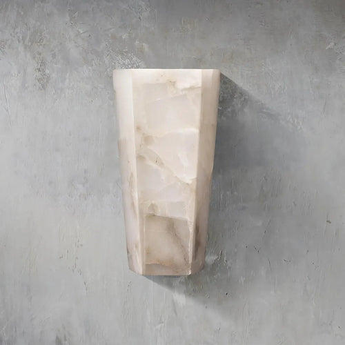 alabaster hexagonal sconce