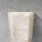 alabaster hexagonal sconce