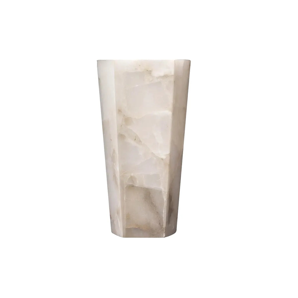 alabaster hexagonal sconce