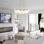 brass globe chandelier