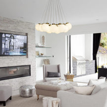 brass globe chandelier