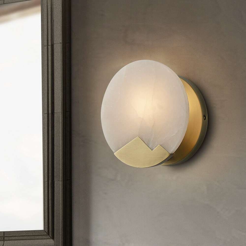 alabaster wall sconce