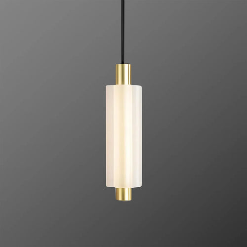 cylindrical glass led pendant