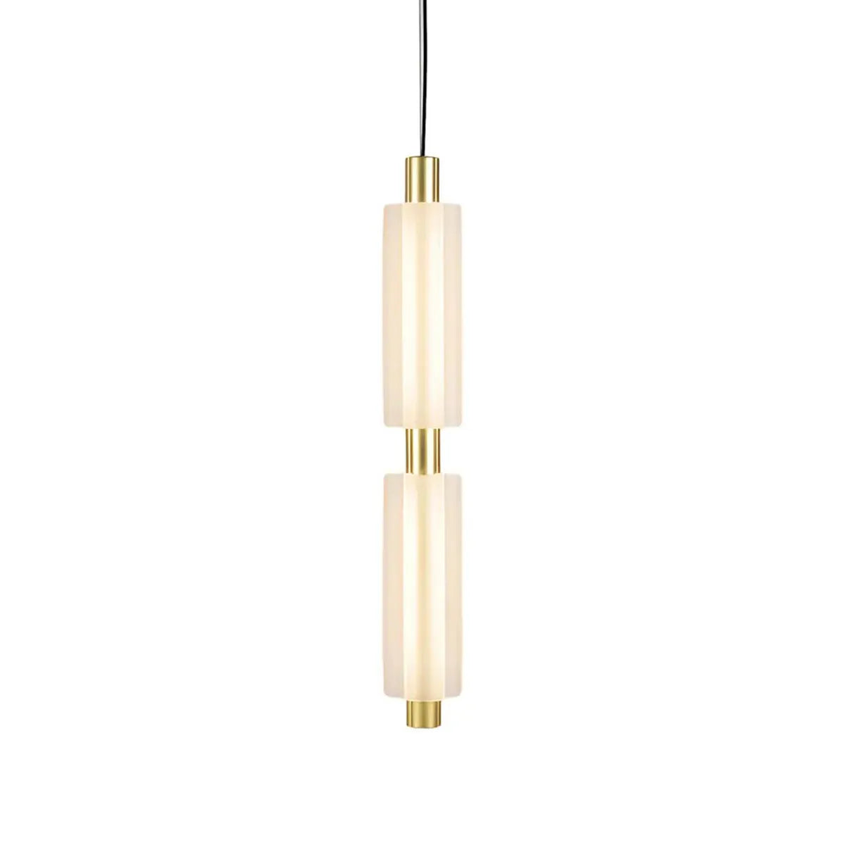 Alabaster Pendant Lamp – Cylindrical LED Pendant for Modern Indoor Lighting
