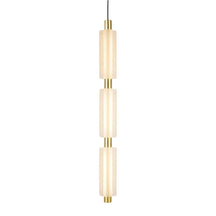 Cylindrical LED Alabaster Pendant Lamp