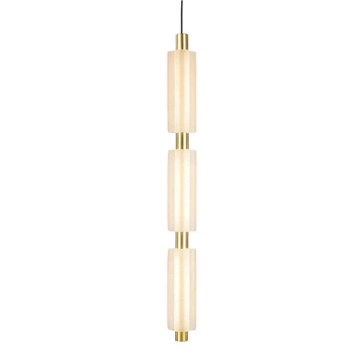 Alabaster Pendant Lamp – Cylindrical LED Pendant for Modern Indoor Lighting