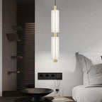 Alabaster Pendant Lamp – Cylindrical LED Pendant for Modern Indoor Lighting