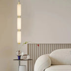 Alabaster Pendant Lamp – Cylindrical LED Pendant for Modern Indoor Lighting - View 3