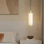Alabaster Pendant Lamp – Cylindrical LED Pendant for Modern Indoor Lighting - View 5