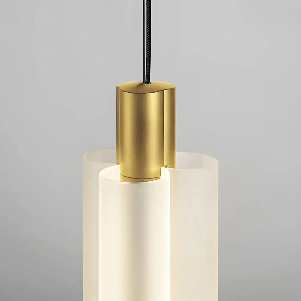Alabaster Pendant Lamp – Cylindrical LED Pendant for Modern Indoor Lighting - View 6