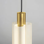 Alabaster Pendant Lamp – Cylindrical LED Pendant for Modern Indoor Lighting - View 6