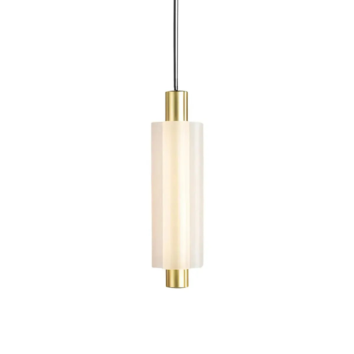 Alabaster Pendant Lamp – Cylindrical LED Pendant for Modern Indoor Lighting