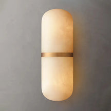 alabaster pill wall light