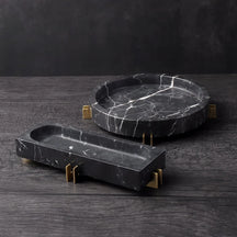 black alabaster shelves