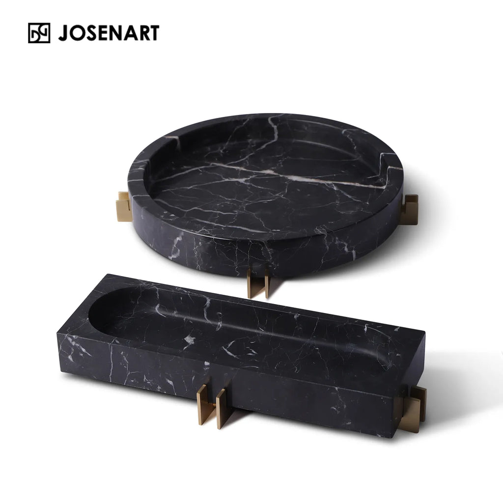 minimalist alabaster shelves