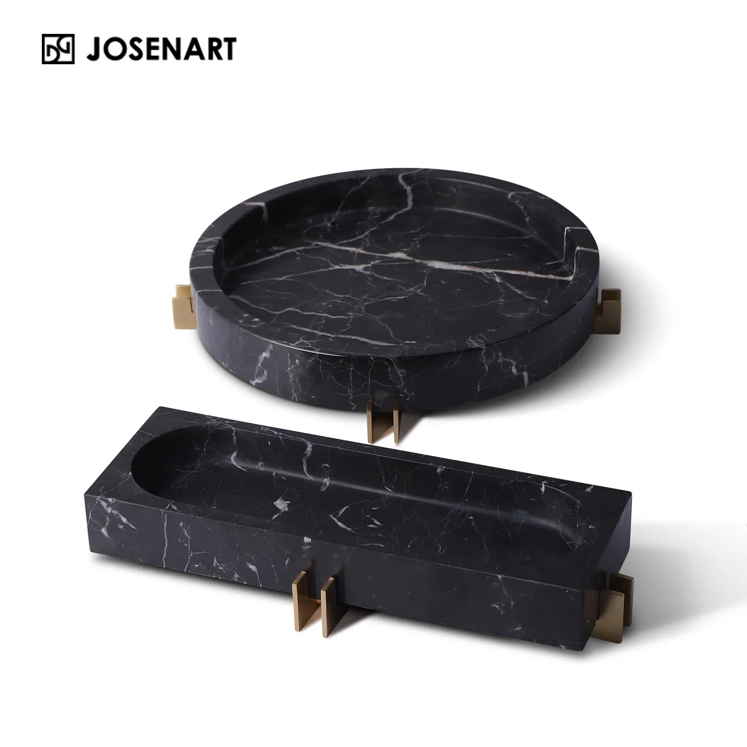 minimalist alabaster shelves