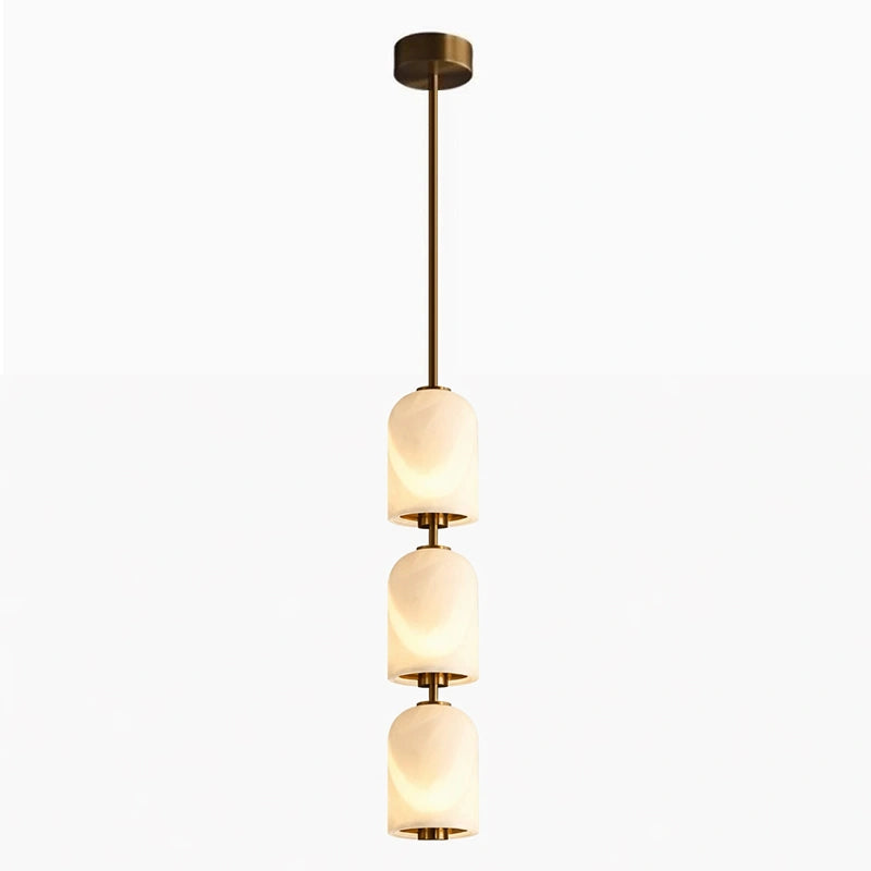 Alabaster Triple Pendant Ceiling Light for Elegant Home Interior Design