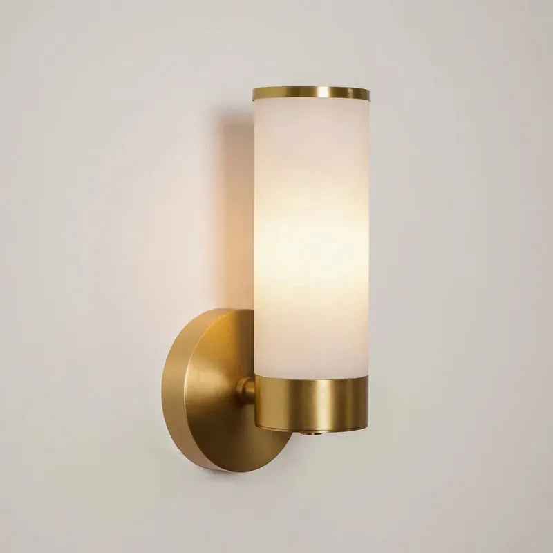 Alabaster Tube Wall Light | Soft Vertical Glow Fixture