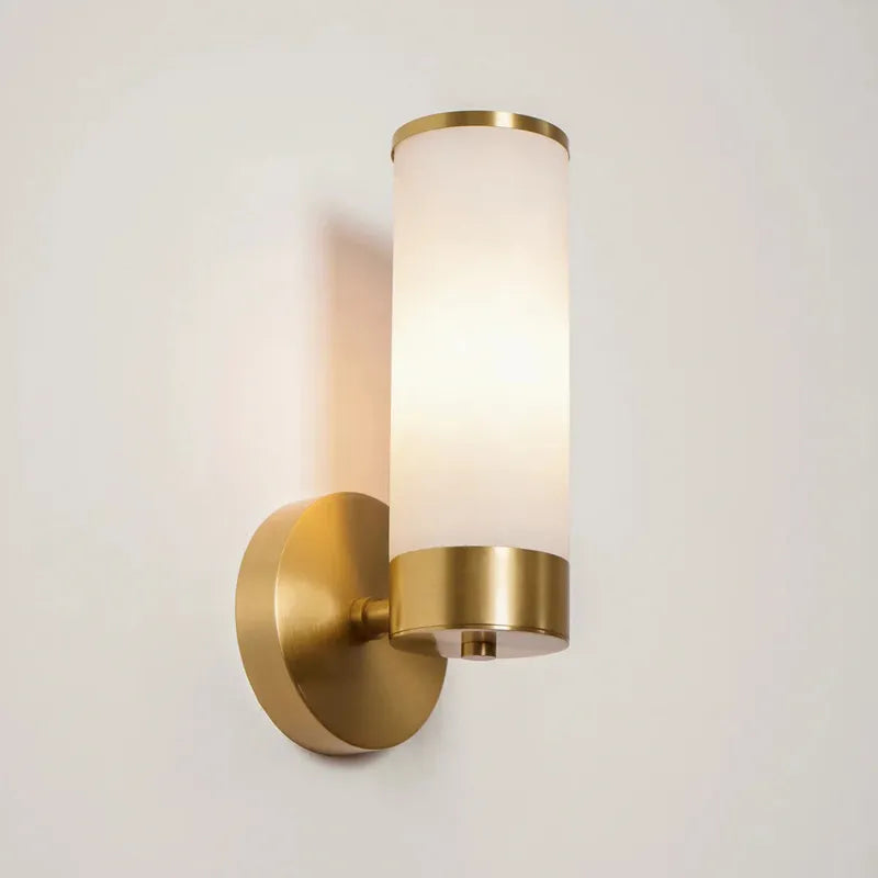 Alabaster Tube Wall Light | Soft Vertical Glow Fixture - View 2