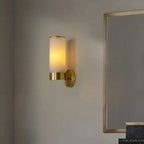 Alabaster Tube Wall Light | Soft Vertical Glow Fixture - View 3