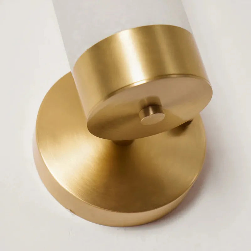 Alabaster Tube Wall Light | Soft Vertical Glow Fixture - View 5